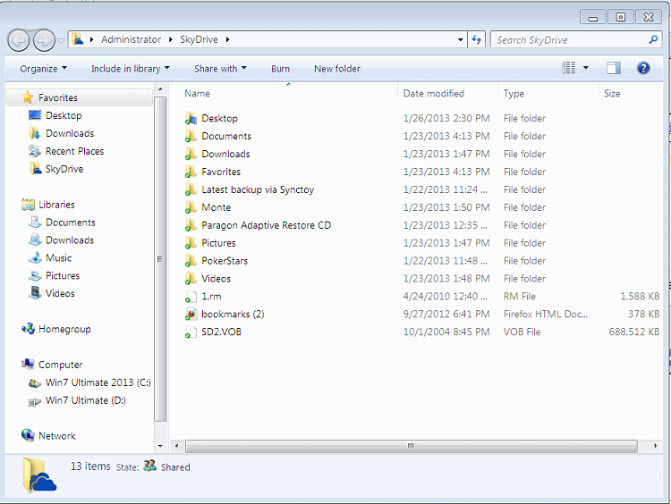 Onedrive  Windows 7 -  8