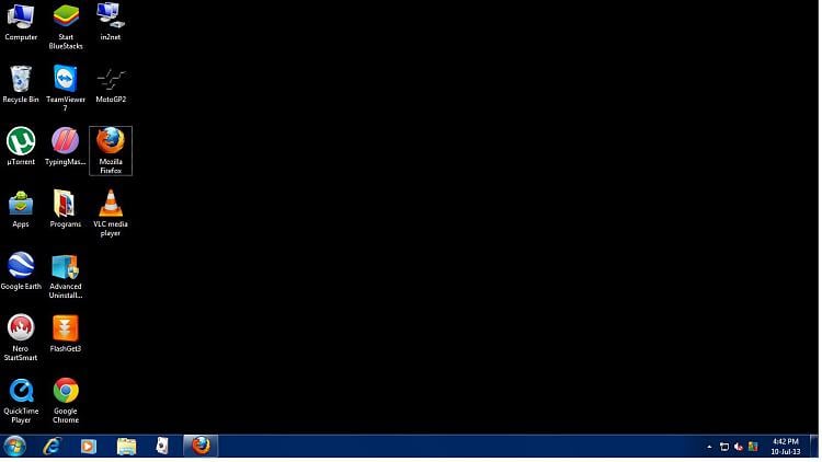 Black Window Desktop Screen