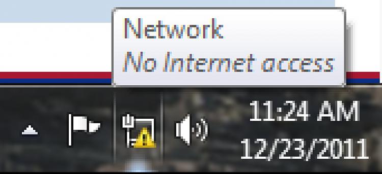 Yellow Triangle on network icon - Windows 7 Help Forums