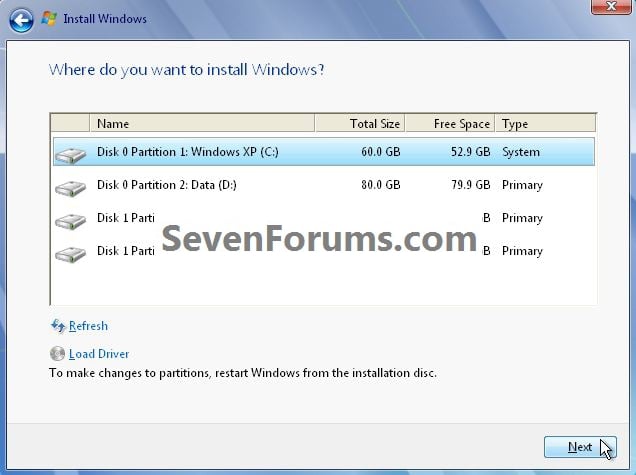 Limpiar instalar Windows 7 desde Windows XP Desktop-where.jpg