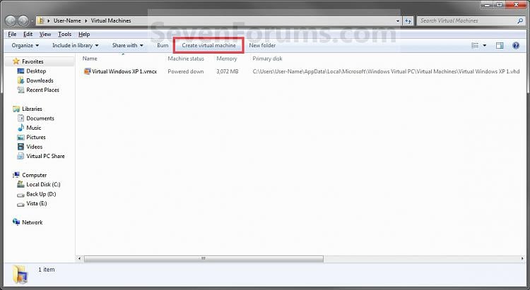 สร้าง Virtual Machine บน windows 7