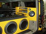 PC in a H2 Hummer with 3 JL 13" Subs ,3 JL 1000watt D-Class amps and a 800watt 4ch on the highs and last but not lest a 200watt Alpine on the center Ch speaker. All driven by the PC no radio at all. The PC is Command One and All! There is a 12" flip down in the back of the truck and a 7" upfront that is full time rear view camera that now lives were the sunglasses used to! It has Navigation, Phone Blue tooth and full time 3-G internet access. The PC also has a TV/Radio tuner with XM radio. The keyboard is on the sunvisor , Mouse is a scratch pad molded in the center console and a 8" flip out monitor