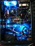 Blue mood with old mobo.....looks very cool.