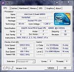 Gigabyte MoBo / Q6600 CPU / DDR2-6400 RAM screen shots from CPU-Z