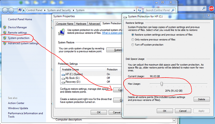 Increasing System Restore date range-capture.png