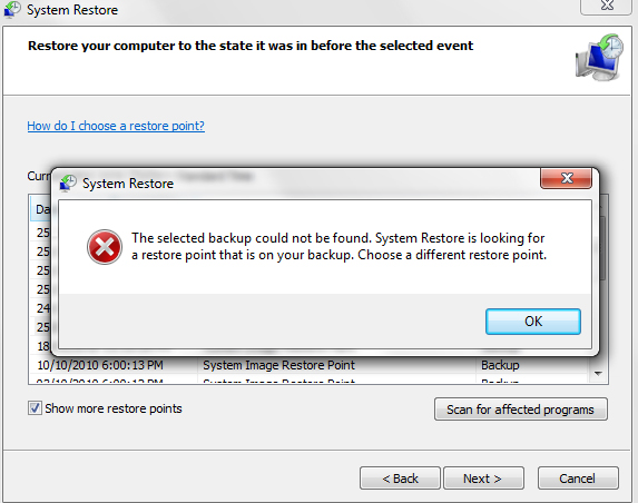 Cannot Delete Old System Restore Entries-shot2.jpg