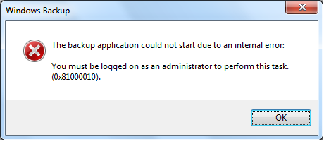 You must be logged on as an administrator to perform this task((0x8100-backup-error.png