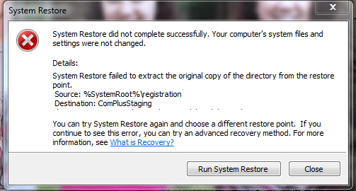 &quot;%systemroot%\registration&quot; System Restore Error?-not-working.png