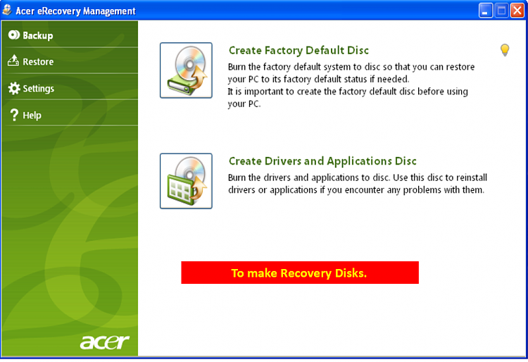 Unable to boot windows and Stuck while loading ACER erecovery-acer001-11.png