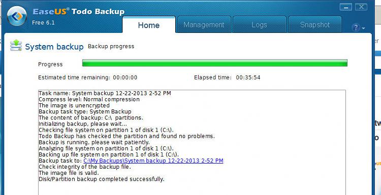 Backup Failure--Failure in creating a directory on backup storage dir.-easeus_complete.jpg