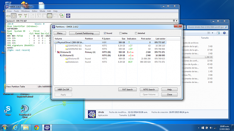 HDD Data lost, Diskpart Clean and Create Partition Primary Commands-dmde-partition-search.png