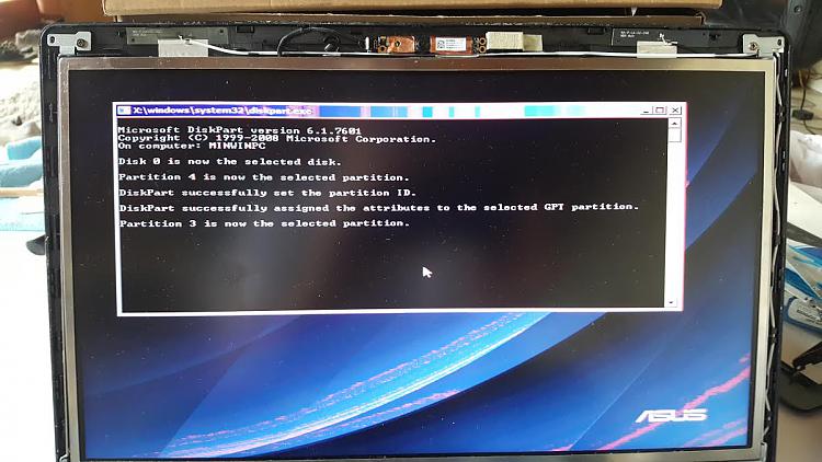 My ASUS laptop will not boot, goes straight to X:\windows\system32\-index.jpg