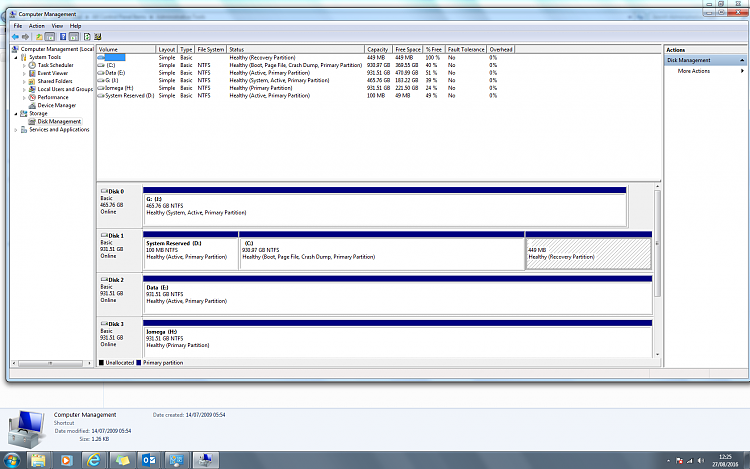 Backup space inadequate error and sytem reserved issues linked?-disk-space-issue.png