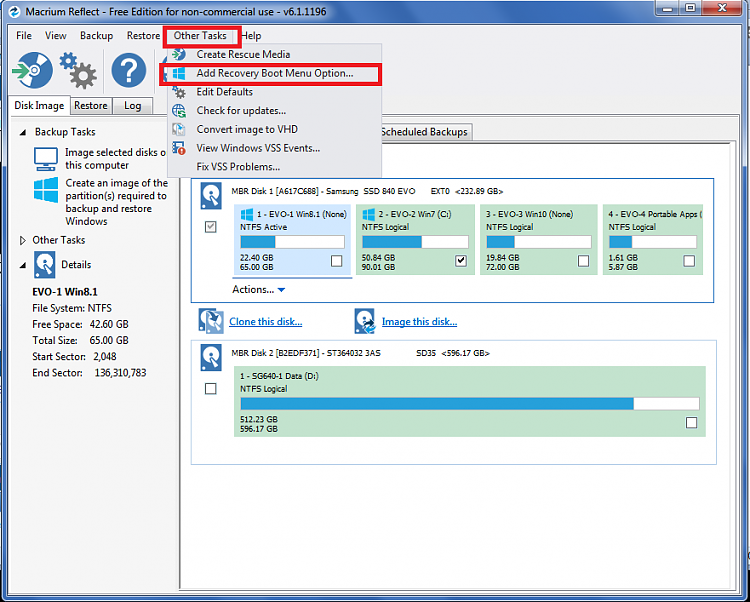 macrium reflect clone disk image