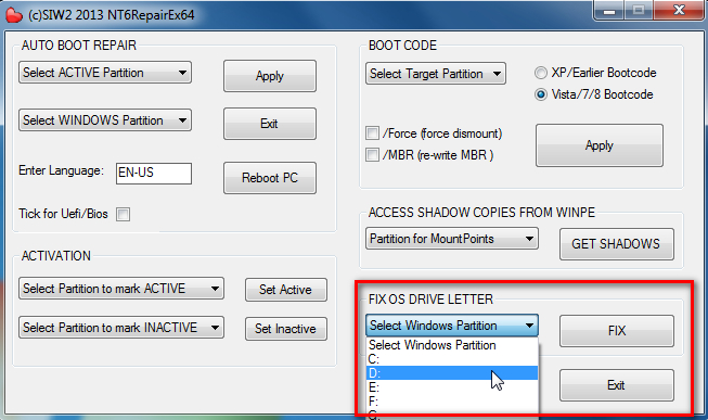 I have two Win 7 Partition and one won't boot correctly?-fix-os-letter.jpg