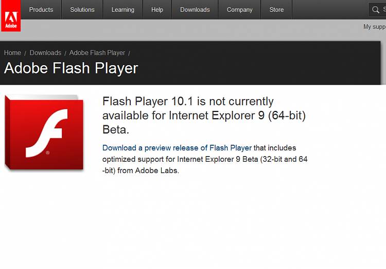 IE9 &amp; Adobe Flash-captureadobesite.png