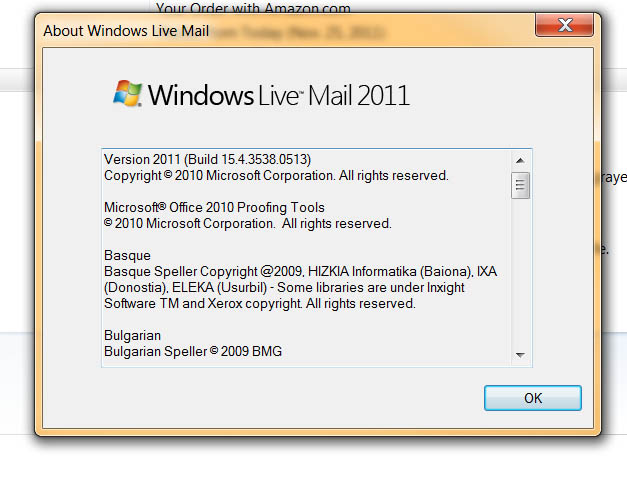 I want to add 'Unread e-mail' quick view, but it is grayed out.-windows-live-mail-version.jpg