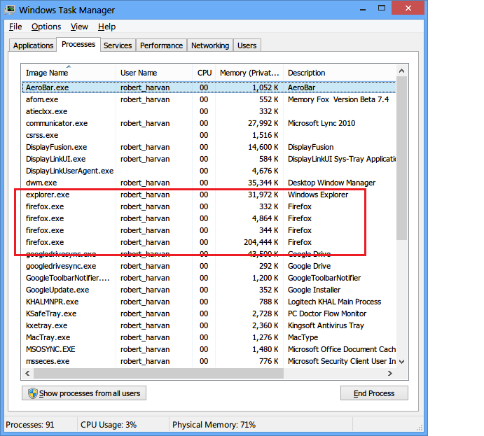 Firefox 15.0.x - duplicate in control panel pgm&amp;feat-firefox-processes.png