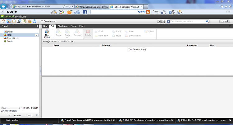 Windows Live Mail Error ID: 0x80004005 Windows 7-emptyinbox.png