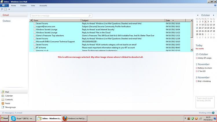 Windows Live Mail Questions: Deselect and email links-1.jpg