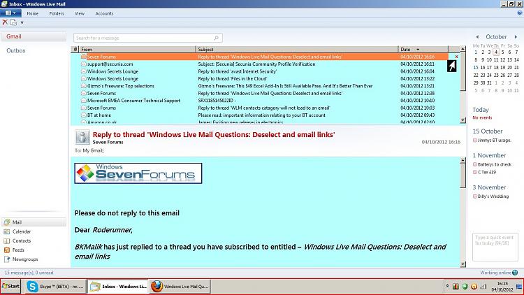 Windows Live Mail Questions: Deselect and email links-2.jpg