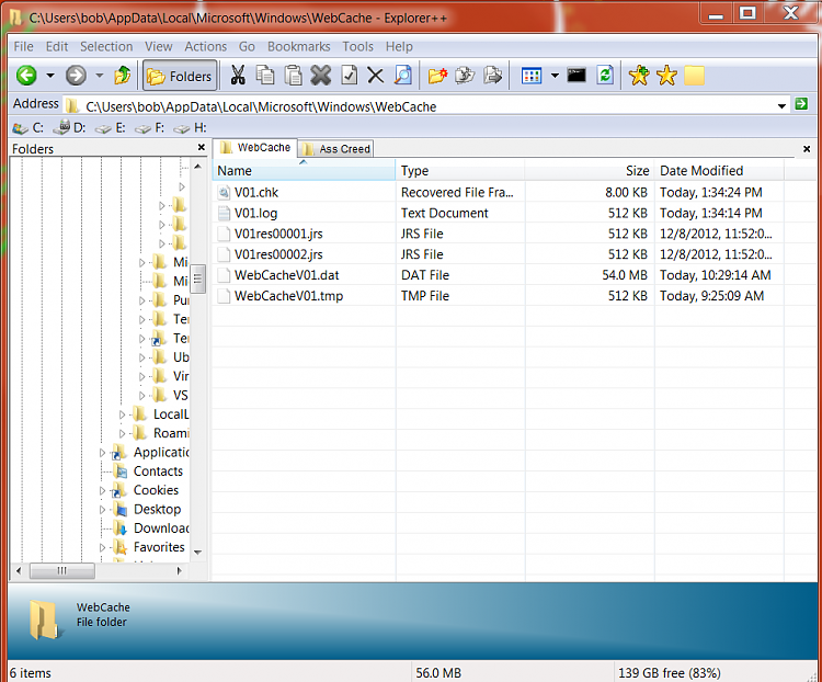 IE 10 on Windows 7 SP1 x64 Professional:  WebcacheV01.dat size-121012-web.png