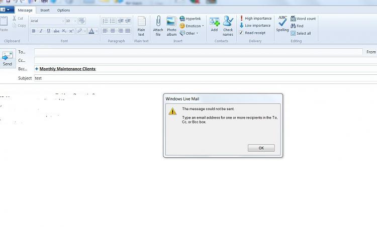 There is a bug in Windows Live Mail Essentials 2012 as an upgrade-windowsliveproblem.jpg