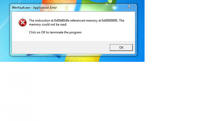 Different and random errors while using browser-werfault2.png