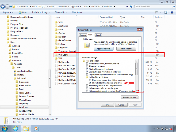 IE10 uses WebcacheV01.dat vs index.dat files. How to clear/delete?-webcache.png