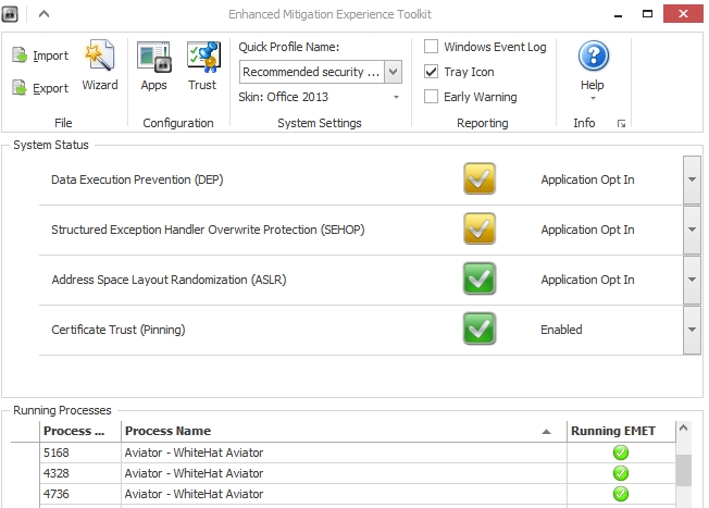 The most SECURE browser?-emet-configuration.jpg