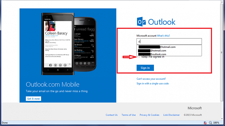 Mobile com sign hotmail in www 