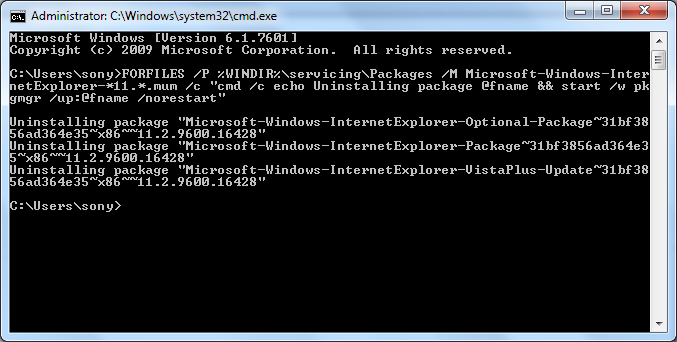 IE11 cannot be uninstalled by using any methods posted here-ie11cmd.png