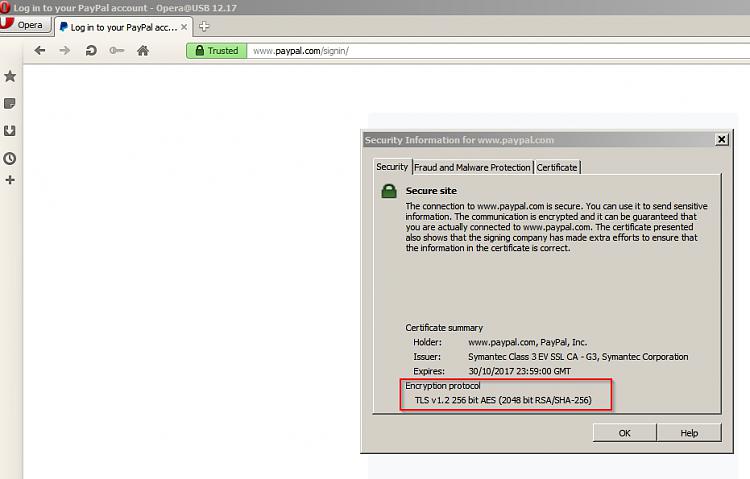 Paypal login returns &quot;obsolete cipher suite&quot; error then freezes-paypal-1.jpg