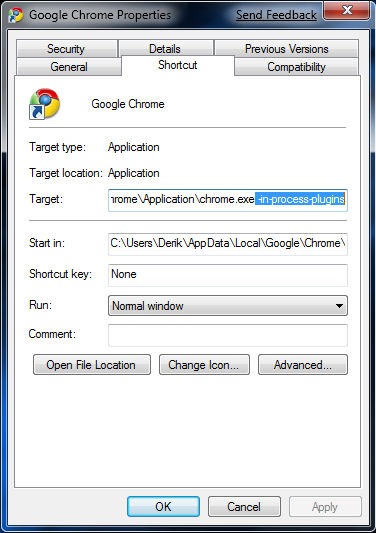 How to fix Google Chrome in x64-added-code-target.png