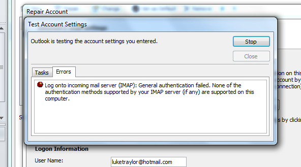 Sending mail won't work in Outlook-imap-error.png
