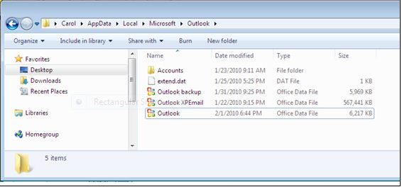 How to access old email from XP Outlook 2003-win-7-outlook-snip.jpg