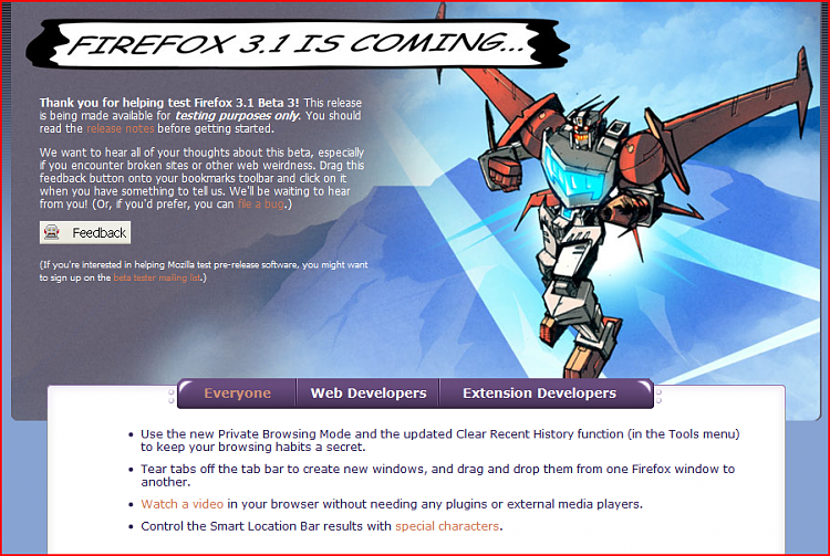 Firefox 3.1 Beta 3 released-fireb3.png