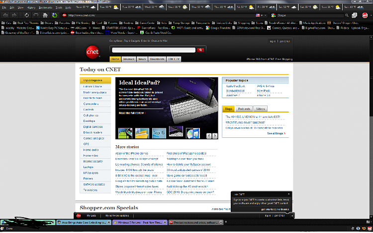 annoying sight bar in firefox 3.6-cnet.png