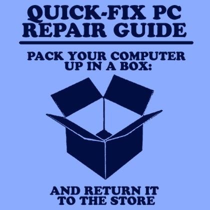 Funny and Geeky Cool Pics-quickfix_pc_repair_guide_funny_t-shirt.jpg