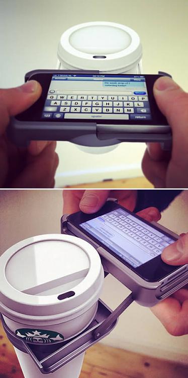 Funny and Geeky Cool Pics [3]-a98604_texting-gadget_3-case-coffe-holder.jpg
