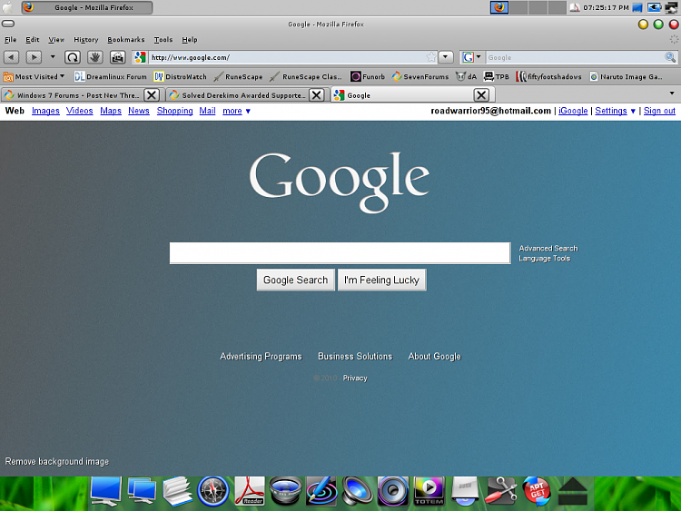 Google page now lets you set your own background.-screenshot.png