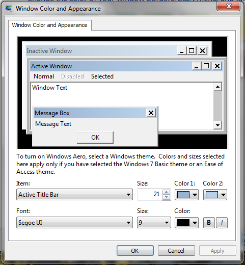 Windows 7: Program to customize style of window title text?-desktop-advanced-settings.png