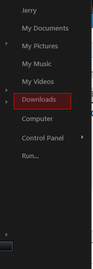 Changing 'Pictures' Shortcut to 'Downloads' in Start Menu-region.png