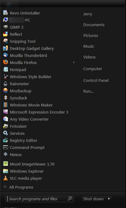 How can I put Start menu items in alphabetical order-region.png