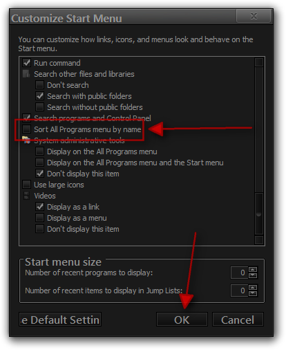 How can i place folders on top of the lists in all start menu areas-customize-start-menu.png