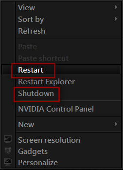 Right click menu: Shutdown/Restart-01.png