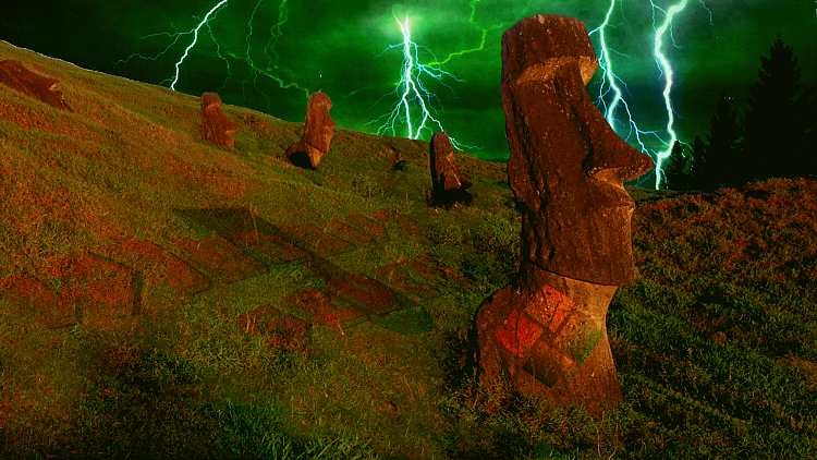 Custom Windows 7 Wallpapers - The Continuing Saga-easter-island-storm.png