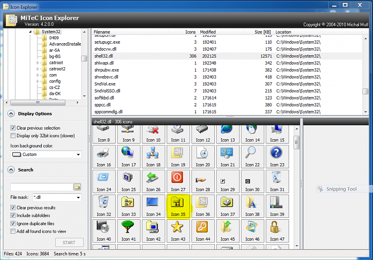 Icon from shell32.dll displays incorrectly: Can you verify this ?-capture.png