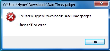 Gadgets problem Win 7 Beta 1-error.jpg