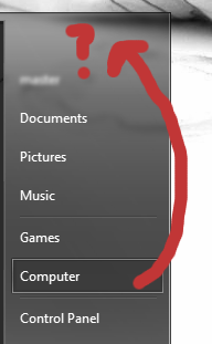 No icons in the right side start menu-panel.png